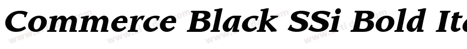 Commerce Black SSi Bold Italic字体转换